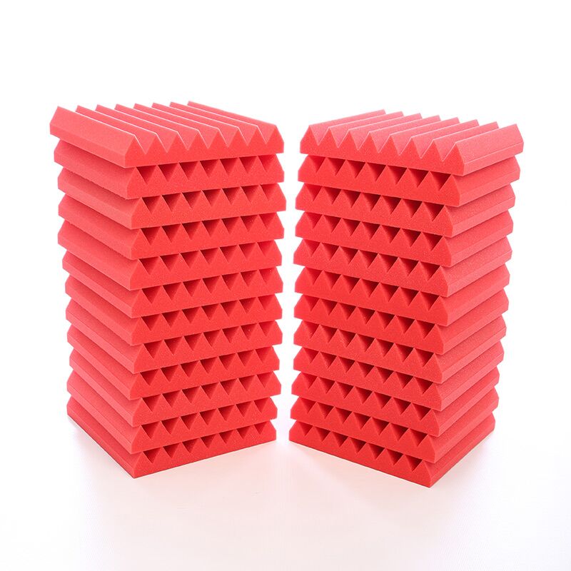 Acoustic Foam Tiles Red Wedge
