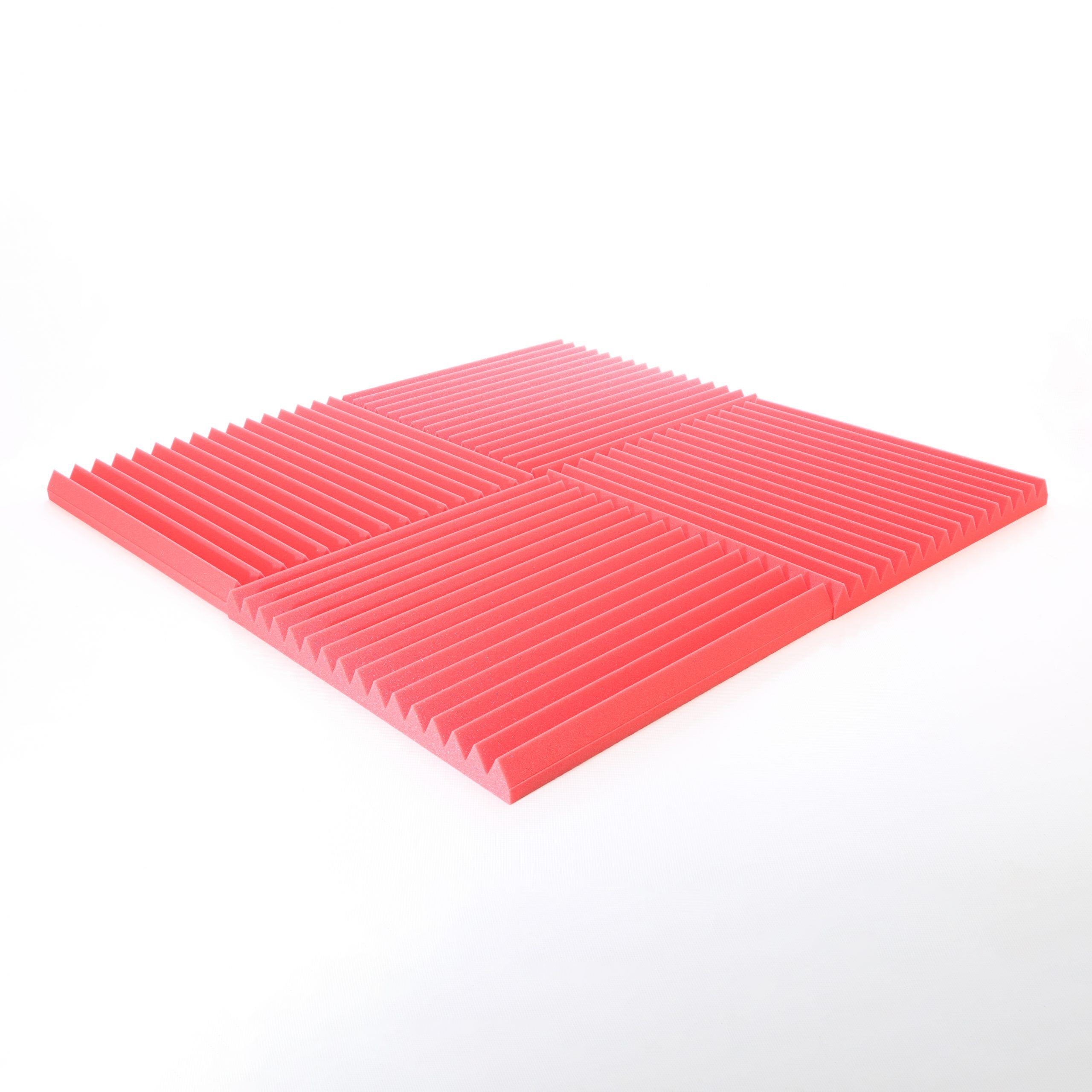 Large Red Wedge Foam Panels